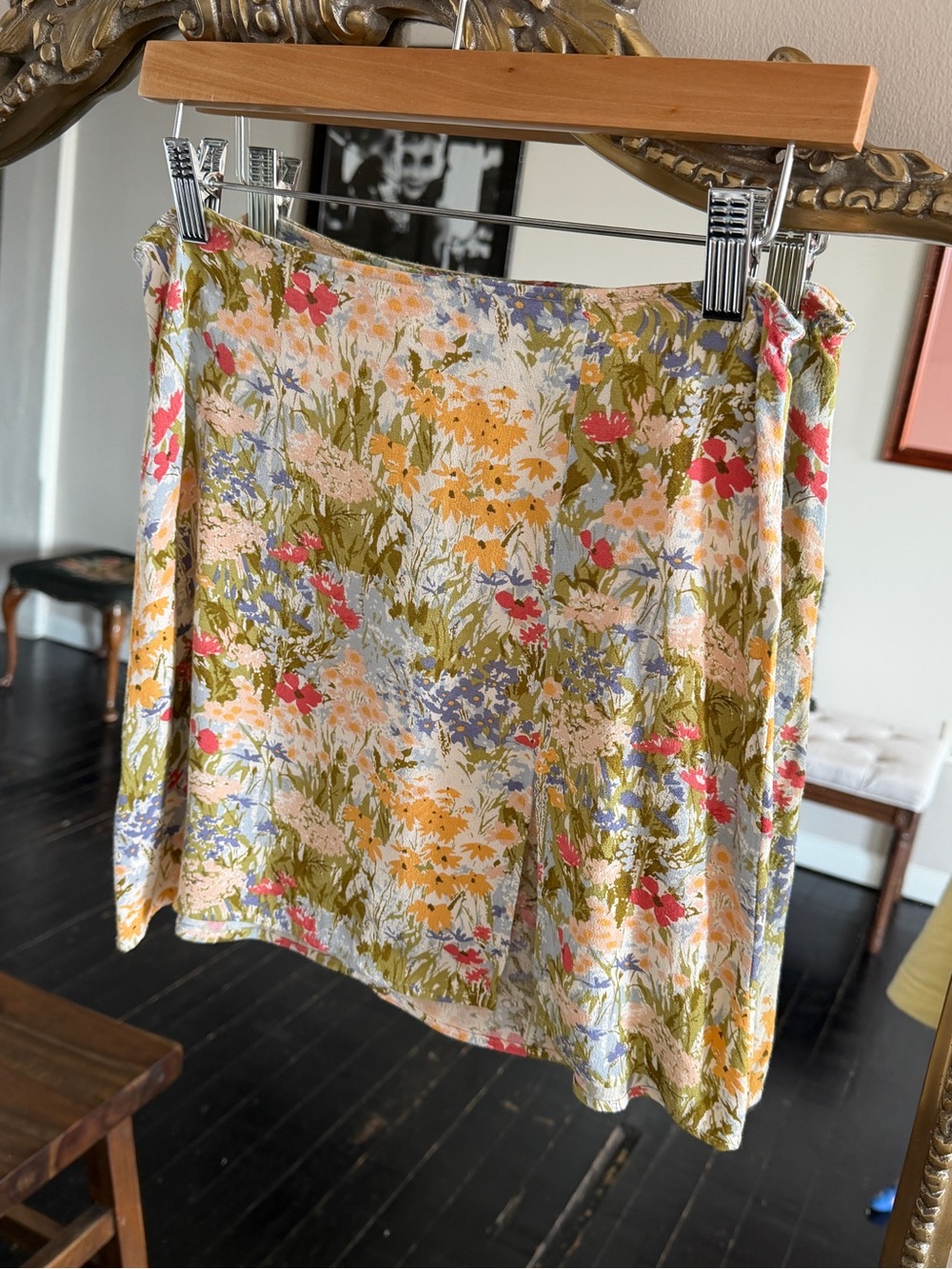 Reformation Floral Print Mini Skirt - Multicolor